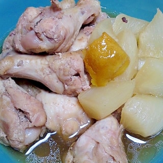 鶏手羽元と大根の煮物柚子風味